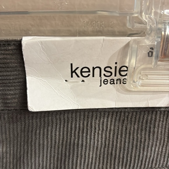 Kensie teal slate green corduroy Button-Front Mini Skirt high rise 100% cotton 6 - Picture 8 of 13